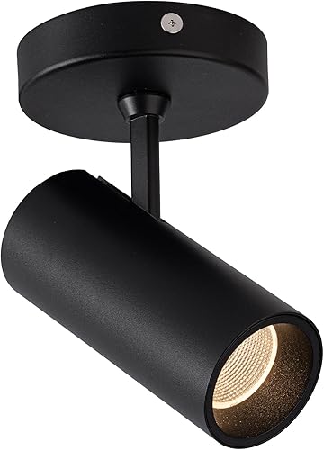 Aisilan - Foco LED moderno direccional regulable ajustable 90 antideslumbrante techo luz para interior vestíbulo sala de estar blanco cálido negro