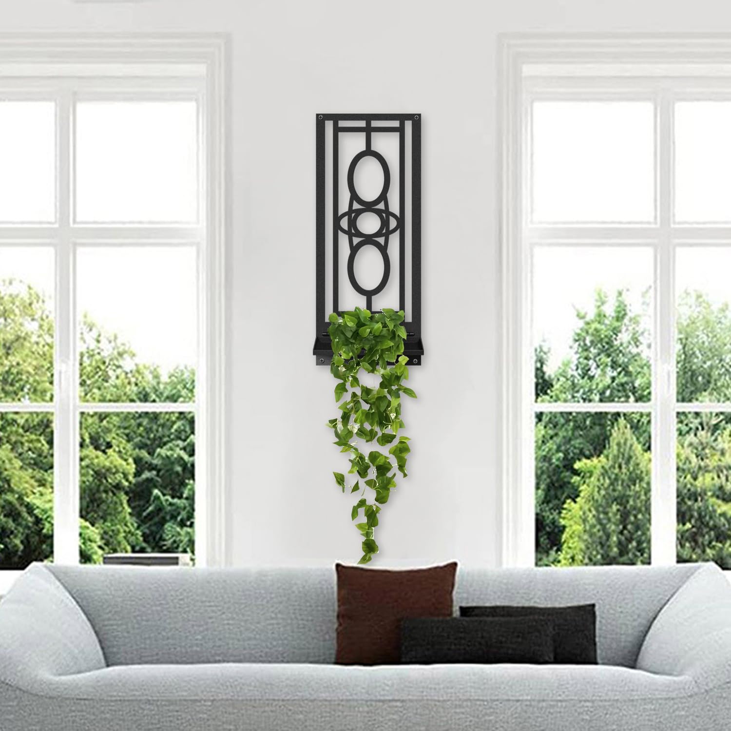 MEIYIFAN Set di 2, Portacandele da parete, Arte moderna della parete del bagno, Estetica Hanging Decorative Wall Art per Soggiorno Camera da letto Bagno (16.5 x 7 in)