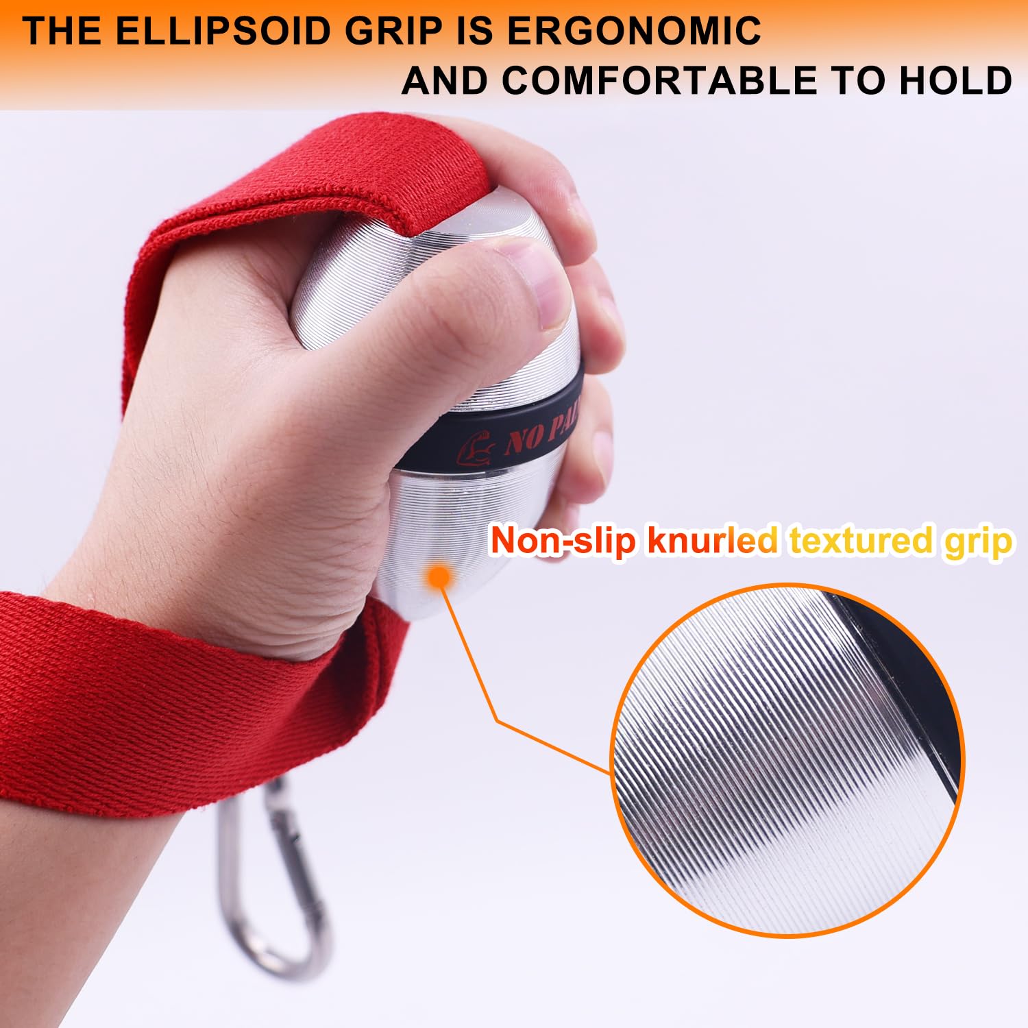 J Bryant Elliptischer Handgelenkball-Trainer aus Aluminiumlegierung - Handgelenk- und Unterarmtrainer für Armdrücken, Griffst?rke, Pronation, Supination und Rehabilitation