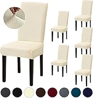 Vista 287 de Juego de 6 fundas elásticas para sillas de comedor, extraíbles y lavables, para sillas de comedor, hotel, ceremonia