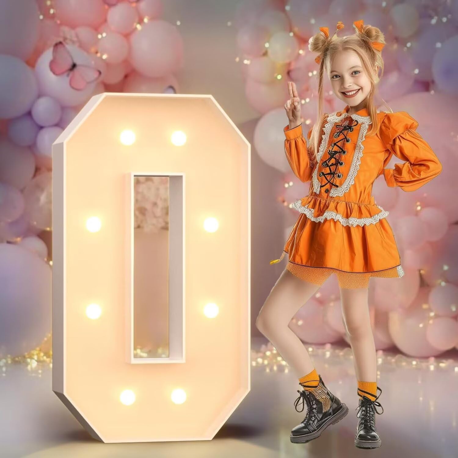 60cm Numeri giganti luminosi per feste, grandi numeri con luci, grandi numeri luminosi a LED, decorazioni per feste di compleanno, numeri in cartone, decorazioni per anniversari