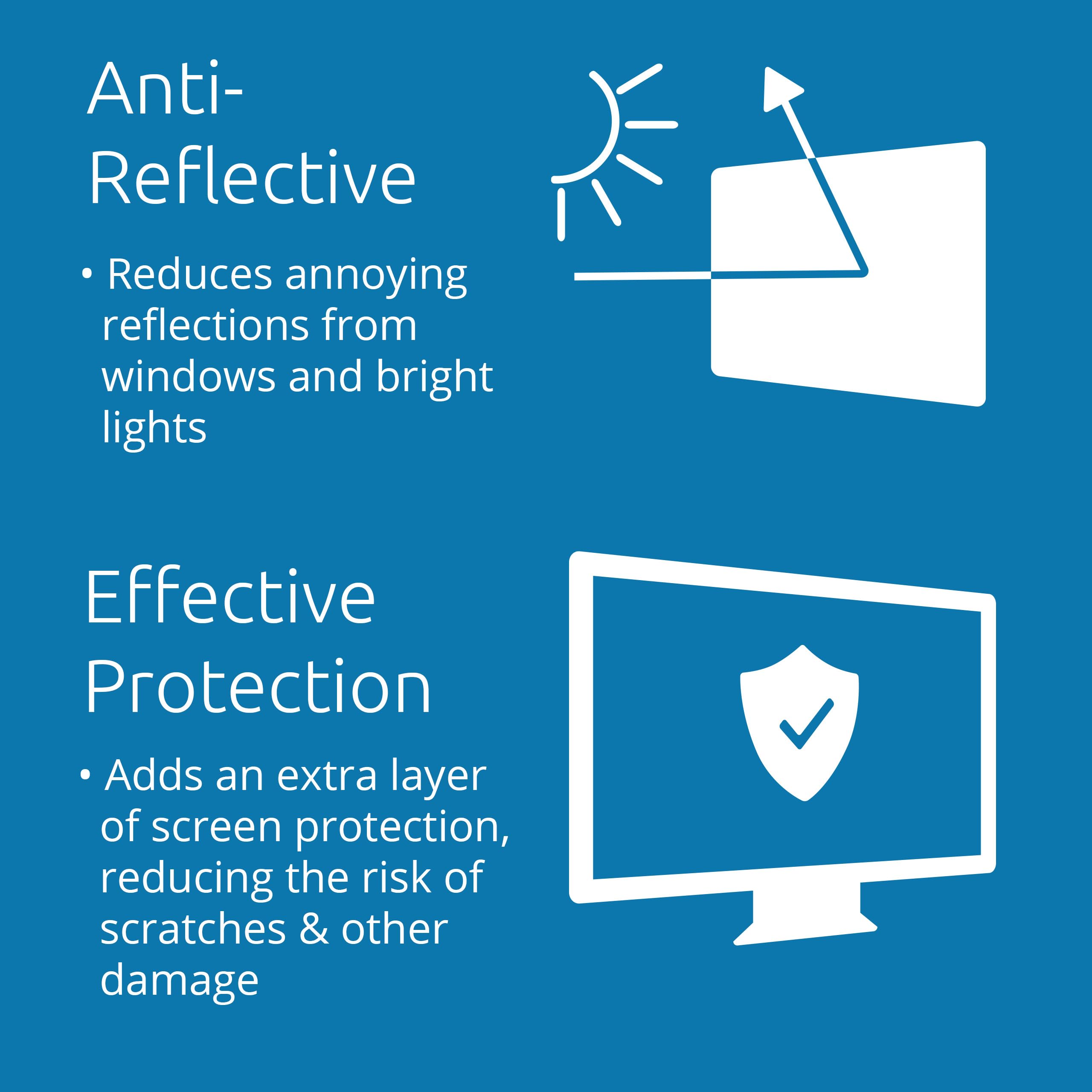 Kensington Filtro de Privacidad, Protector Extraíble Bidireccional para Monitor de 23.8" 16:9, Revestimiento Antideslumbrante y Cubierta Reversible con Reducción de Luz Azul Antifatiga Ocular, 628337