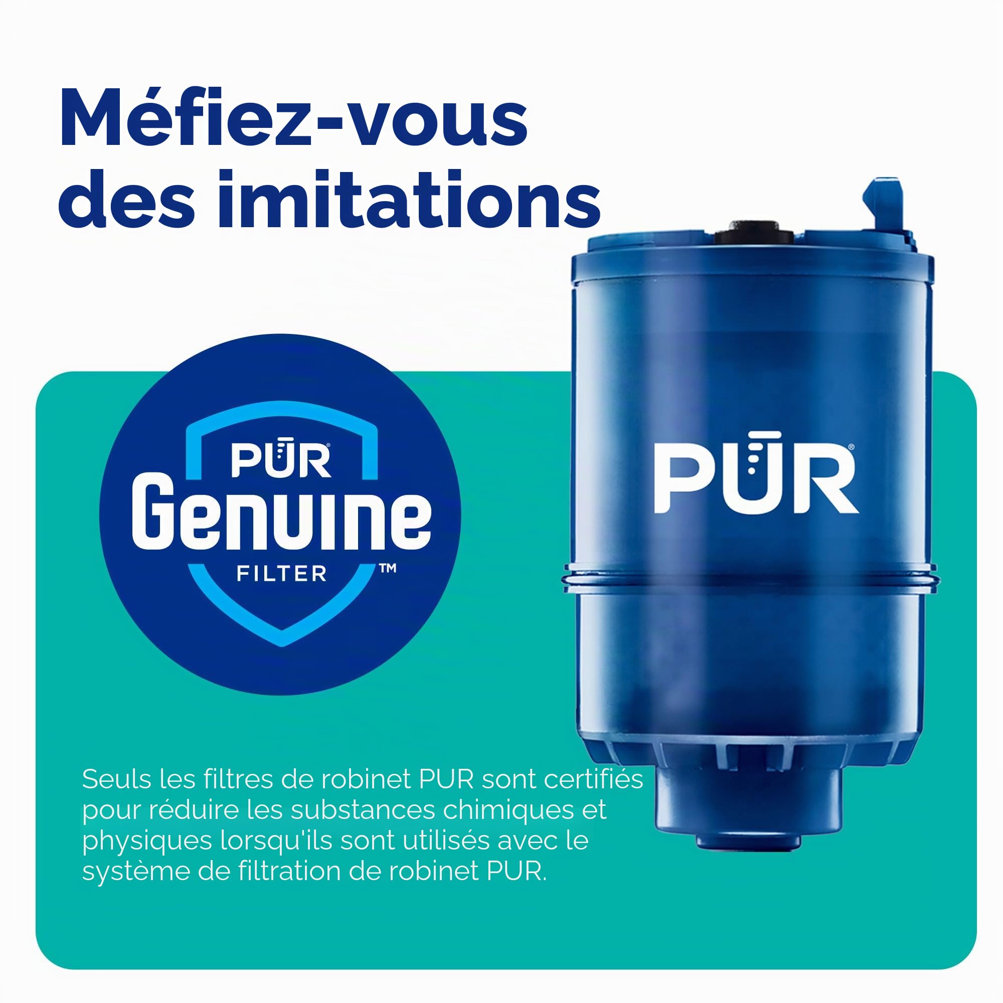 PUR FM2500V Filtre de montage de robinet classique S gris