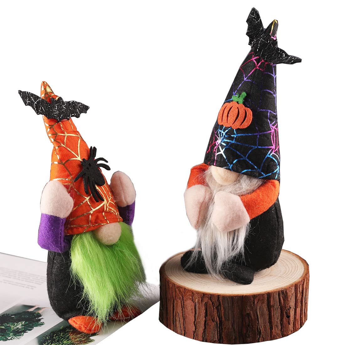 TONGNENGLIU 2pcs Chirstmas Plush Gnomes Decorations Plush Elf Dwarf Household Ornaments Tomte Doll Elf Halloween Gnomes Decorations for Home Garden Kitchen Decor