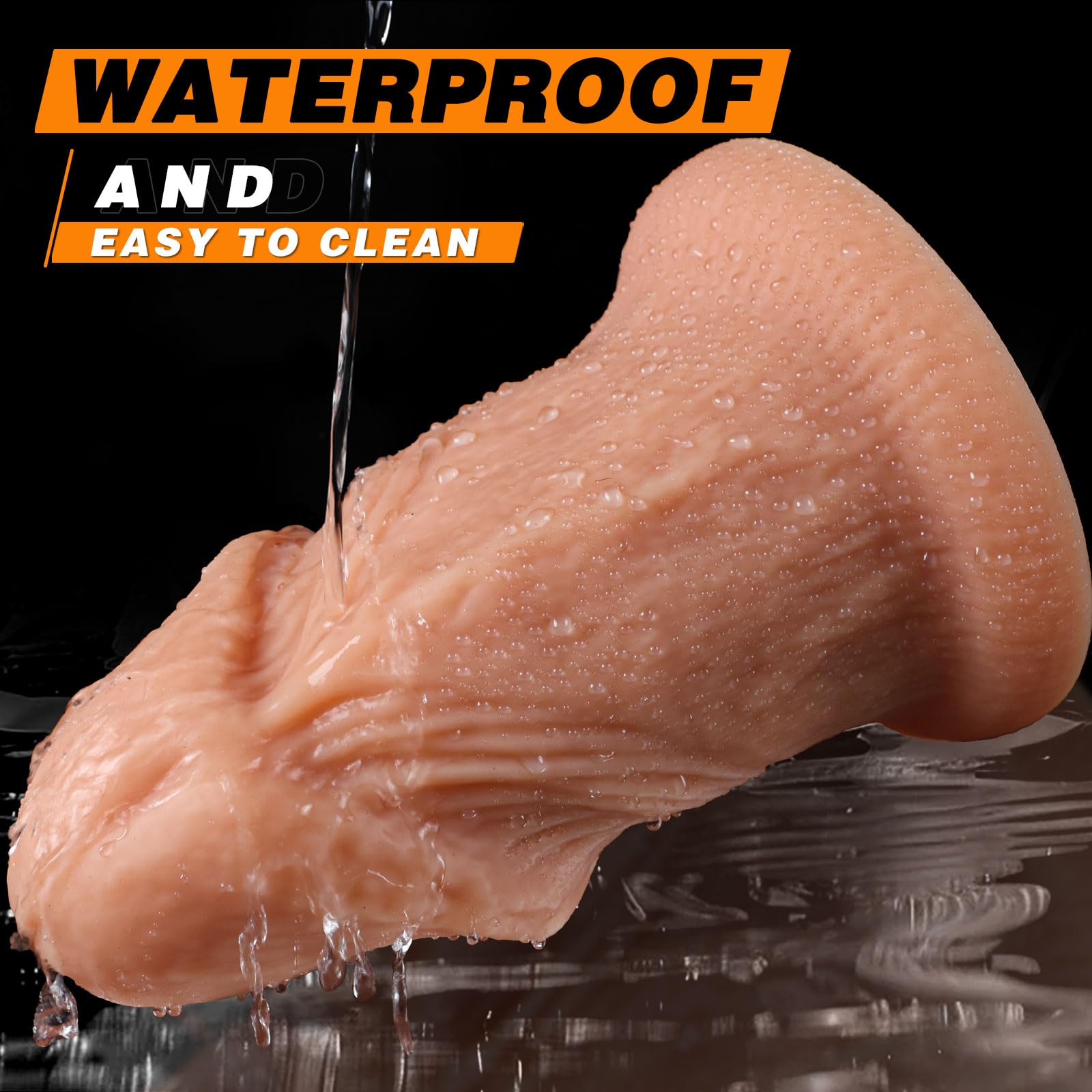 24 × 11,5 cm Dildo Realistico XXL Enorme, Fallo Gigante Diametro Estremo con Texture Della Carne Realistico per Sfide Anale e Allungamento Anal, Carne Sex Toys Senza Palle per Donne Uomini Gay BDSM