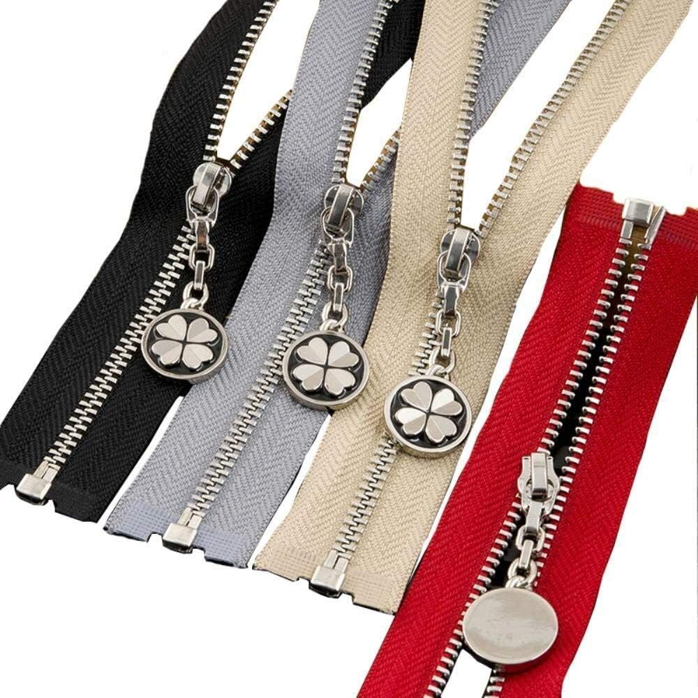 Decorative Zipper 1 Pcs Metal Zipper for Sewing Zip Garment Accessories Jeans Zipper DIY Tools Zipper (Color : Grey Size : 70cm) (Navy Blue 40cm)