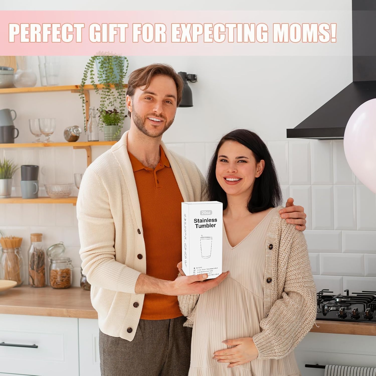 New Mom Gifts for Pregnant Women Pregnancy Gifts for Expecting Mom to be 20 Oz Rose Gold Tumbler Cup for First Time Moms Wife Friend Sister Mother's Day Gender Reveals Christmas Presents - Image 5