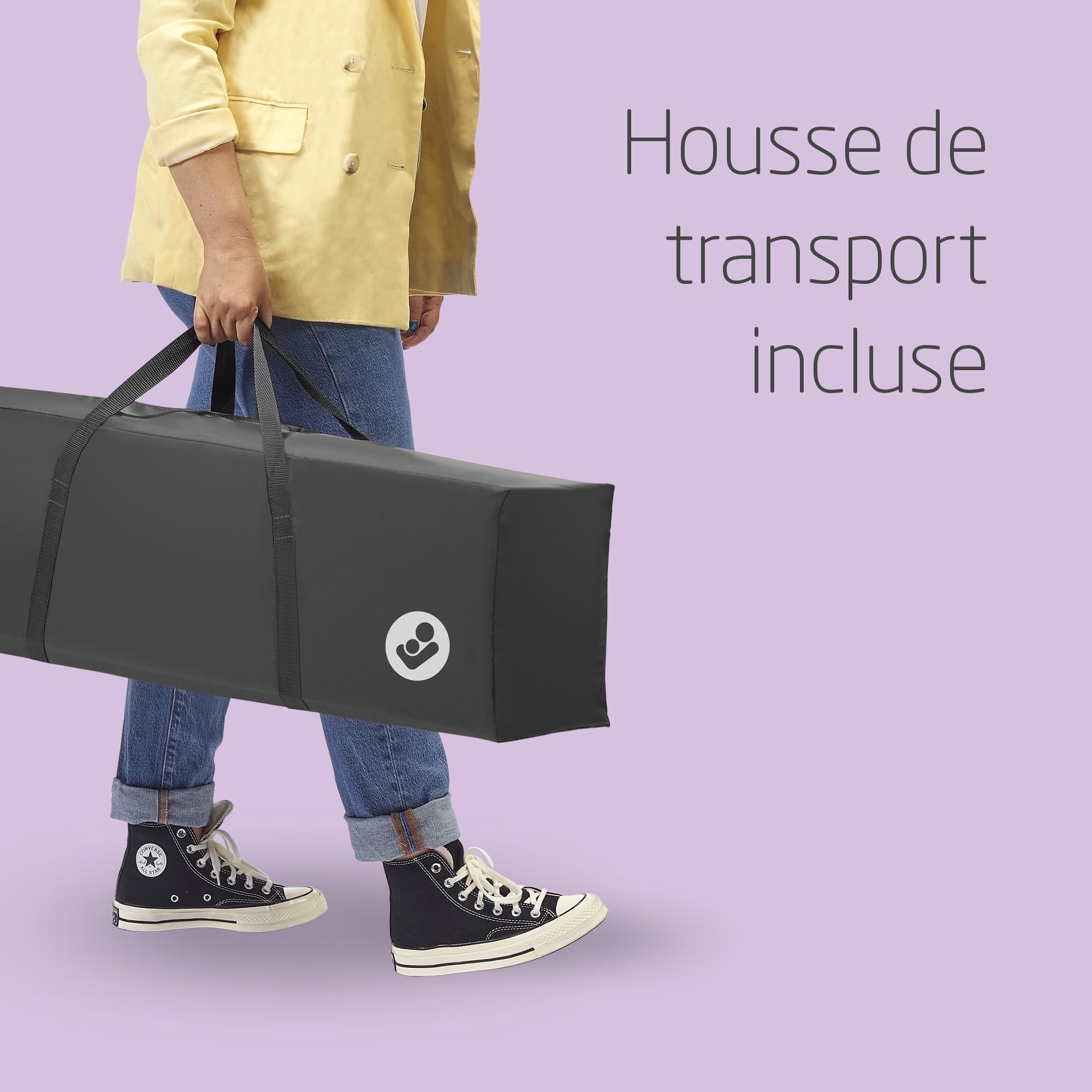 Maxi-Cosi Swift 3 en 1 Lit Parapluie Bebe, 0-3 Ans et Demi, jusqu'à 15 kg, Lit de Voyage Léger, Matelas 2-en-1, Ultra-léger, Pliage en 1 Seconde, Sac de Voyage, Eco Care, Beyond Graphite