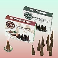 Vista 176 de TRUMIRI Incense Cones - Combo Pack of 20 Cone Incense - 10 Nag Champa + 10 Palo Santo - Insence Cones - Incense Cones Scented - Cone Incense Scents