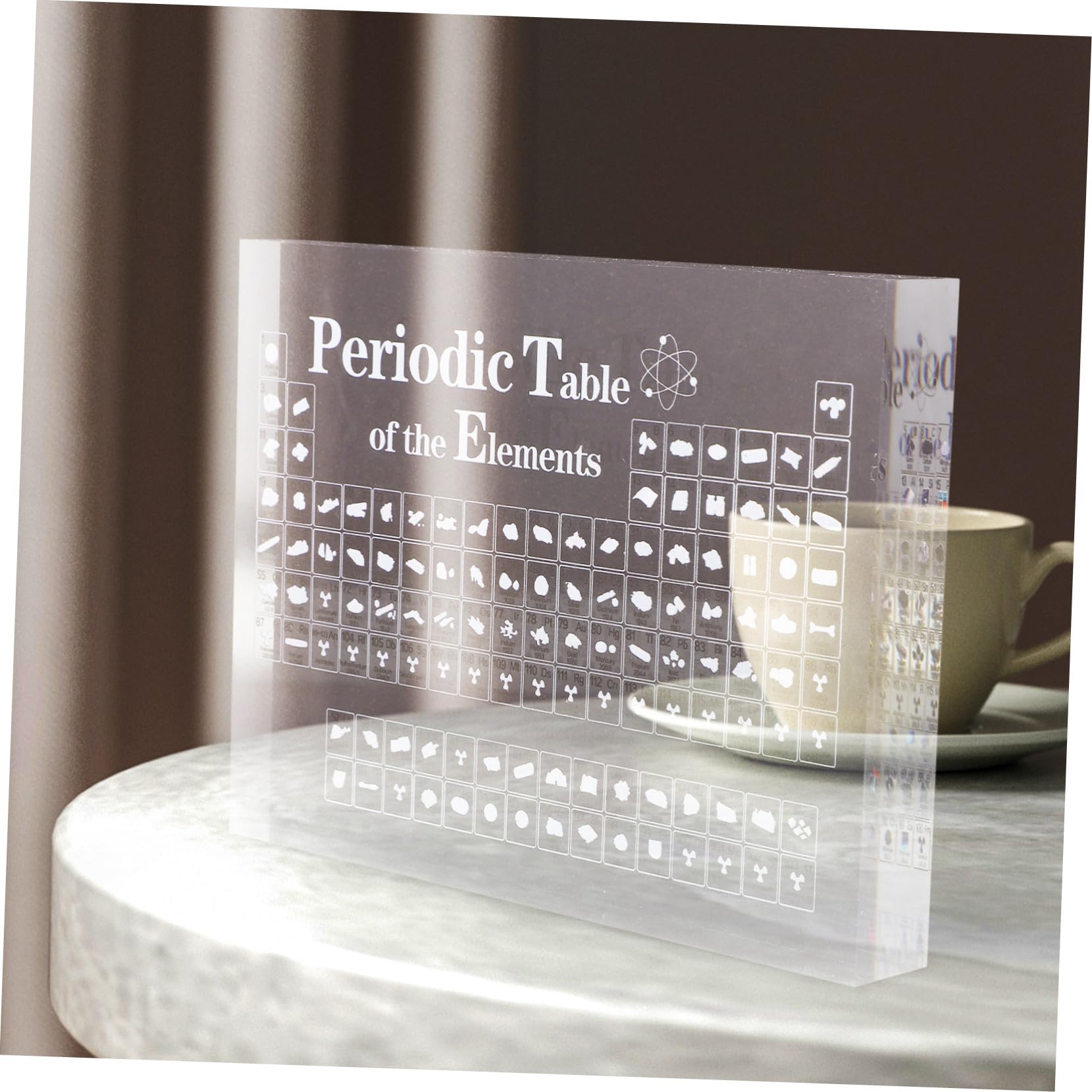 BUGUUYO Periodensystem Der Chemie Acryl Dekoration Klein Transparent 150x114x20mm Schul Und Lerndekoration Für Chemieunterricht Und Wissenschaft