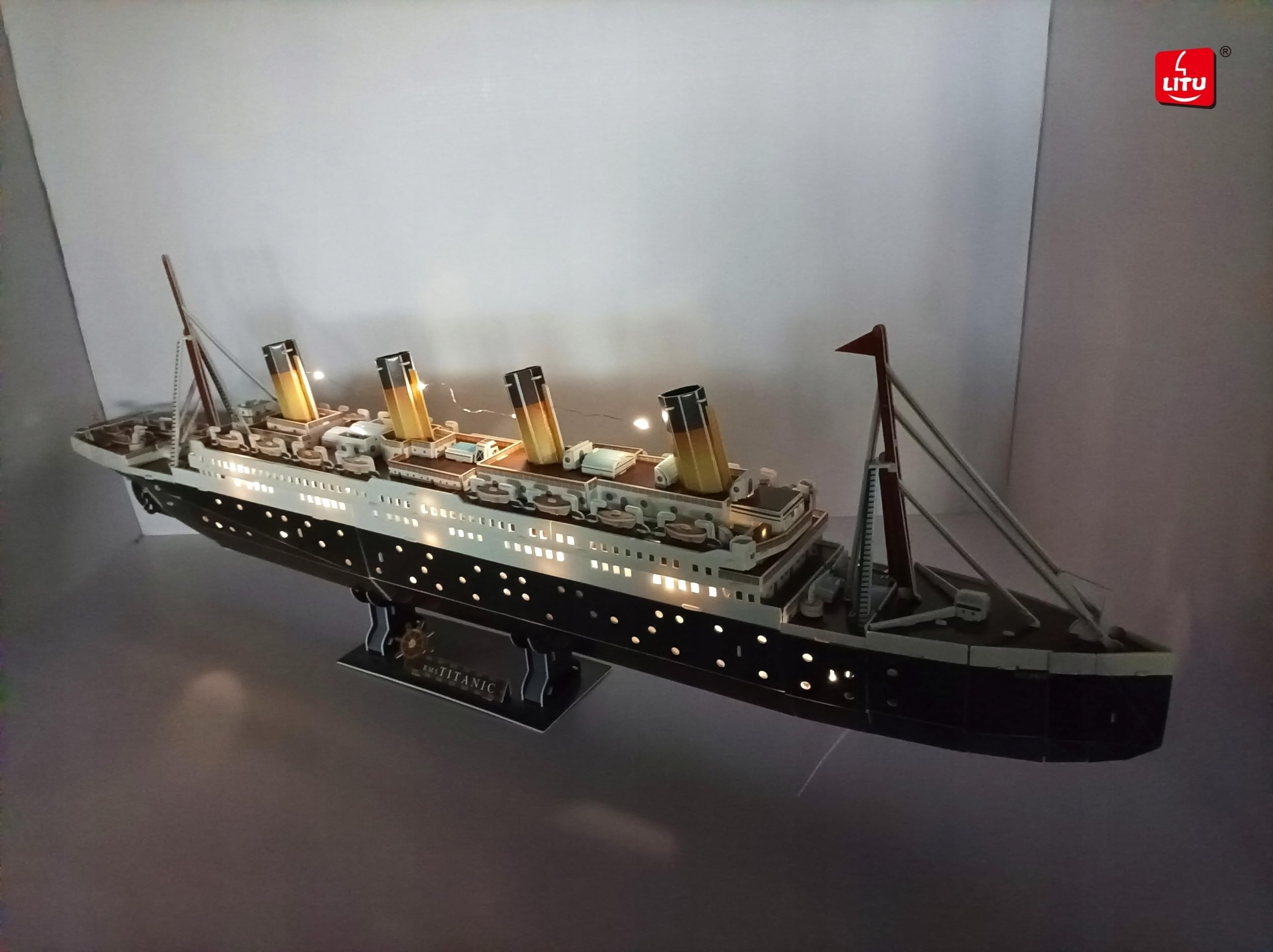 Kit Modèle En Papier Titanic 1/400 - Puzzle Complexe à Assembler - Maquette Décorative Détaillée - Pour Passionnés Et Collectionneurs