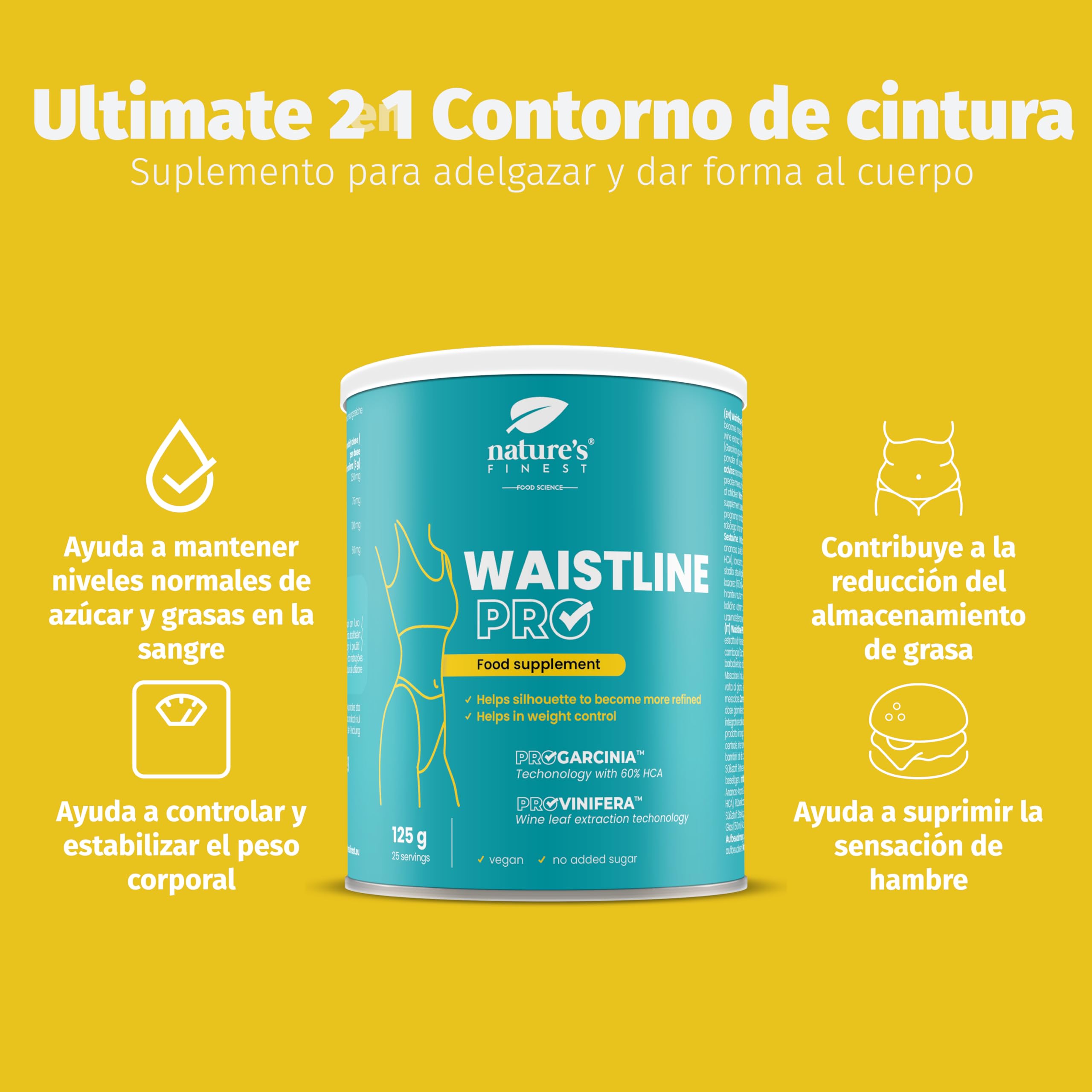 Nature's Finest Waistline PRO, Bebida en Polvo 250 g (Paquete de 2)