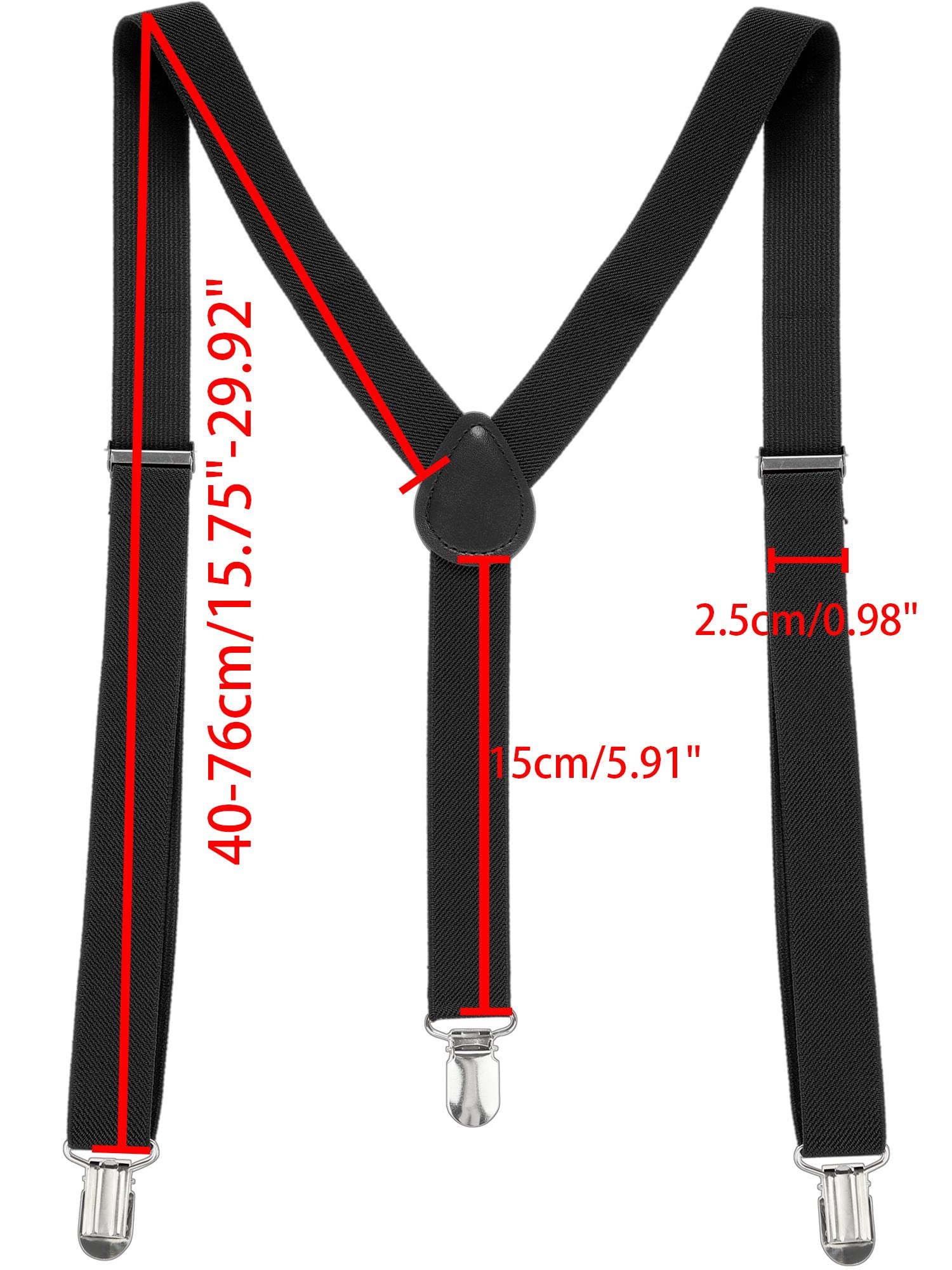 Allegra K Lady Woman Adjustable Metal Clamp Elastic Suspenders Braces