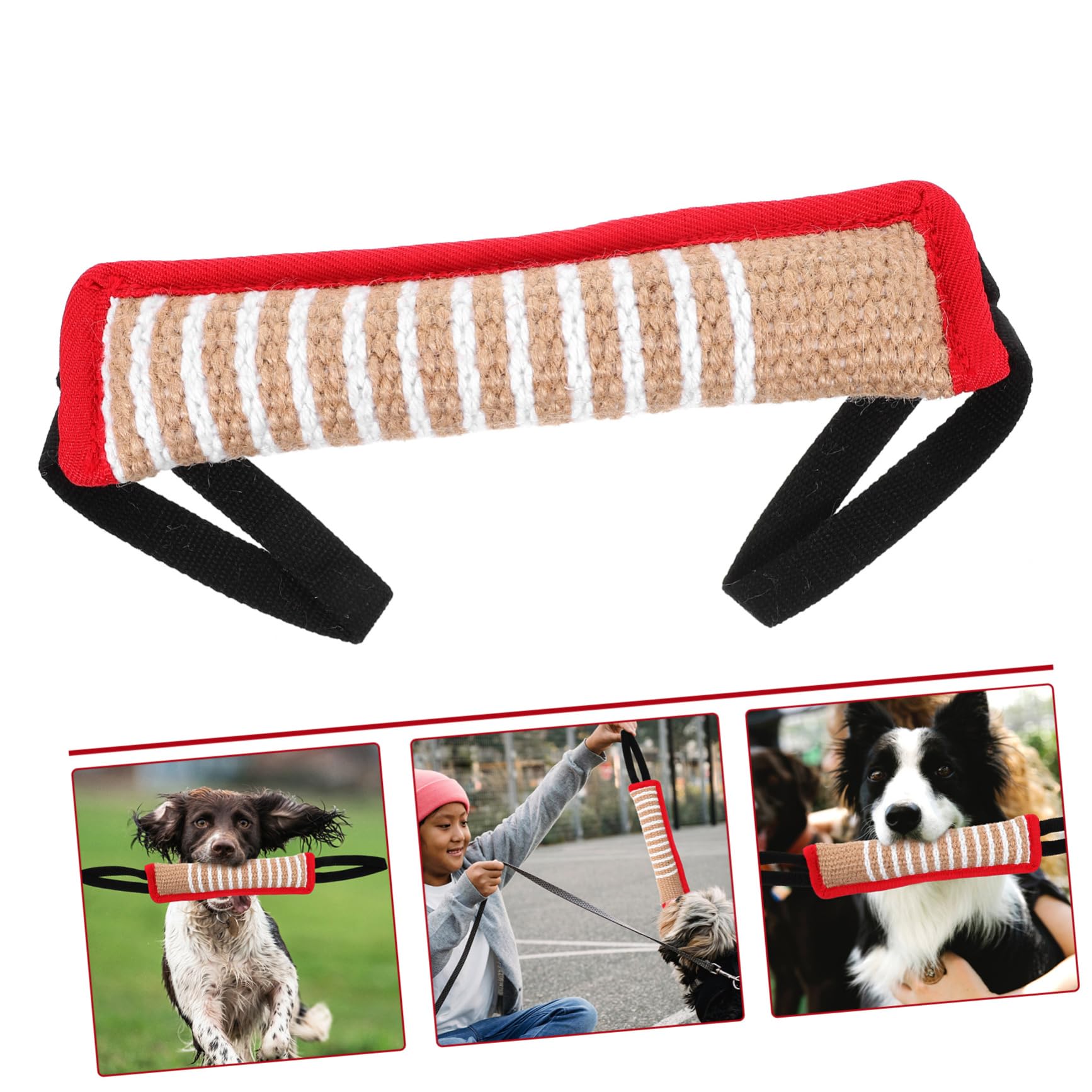 BESPORTBLE 4piezas Almohada De Tirón para Perros Juguete Interactivo De Jute Resistente para Entrenamiento y Reducción del Aburrimiento