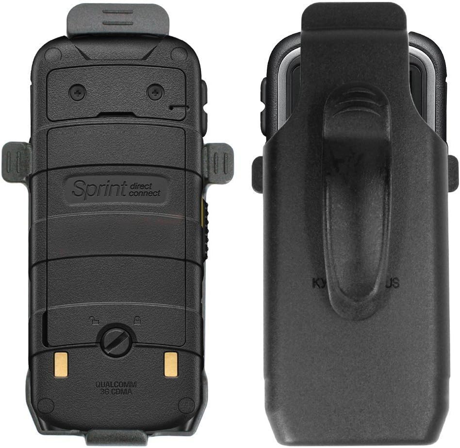 Ewirelessgear HOL-KYODURAPLUS for Sprint Kyocera Dura Plus E4233 Swivel Belt Clip Holster Case, Black