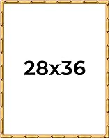 Vista 13 de Poster Palooza Marco de madera maciza de bambú dorado de 12 x 8 pulgadas con acrílico UV, respaldo de tablero de espuma y accesorios para colgar