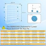 UPGRADED 808602302 5304535768 Remplacement du bac à lave-vaisselle inférieur Compatible avec Frigidaire, Kenmore Rack de fond de lave-linge avec 154174501 Remplacement des roues bleues 154432602 154432601 Pièces de sac à vaisselle