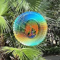 Vista 89 de FONMY - Molinillo de viento con forma de mandala y con bola de cristal en 3D, de acero inoxidable, atrapasol, ideal como regalo de Navidad