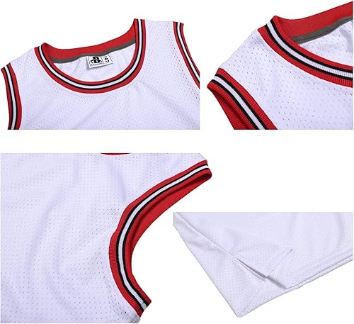 Miniatura 5 de Paquete de 3 camisetas de baloncesto en blanco para hombre, de malla, rendimiento atlético, uniformes deportivos, camisas a granel