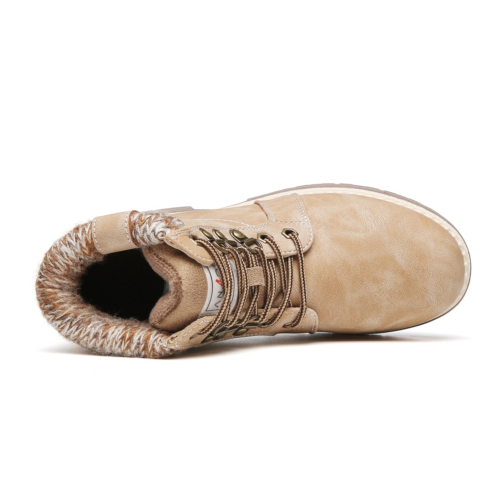 ANJOUFEMME Bottes d'hiver pour femme - Bottes de randonnée et de randonnée - Imperméables - Pour le camping, la randonnée
