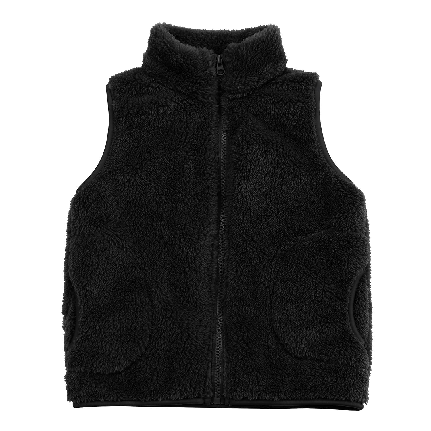 JESKIDS Girls' Boys Sherpa Fleece Vest Outwear Lightweight Solid Color Cute Jacket with Pockets 2-11 Years