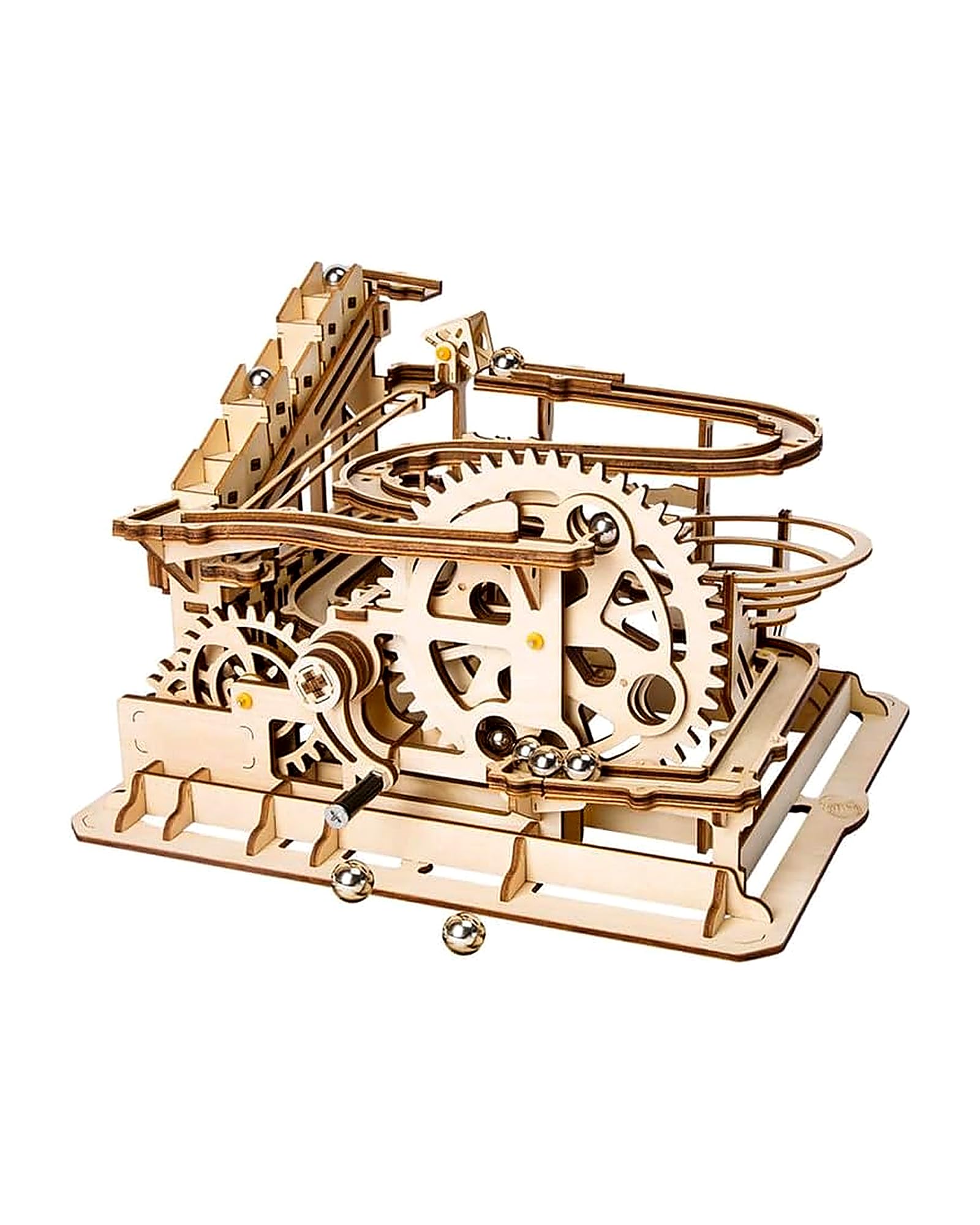 ROKR Maquette mécanique en Bois 3D Puzzle avec Jeu de Bille Brainteaser Waterwheel Coaster