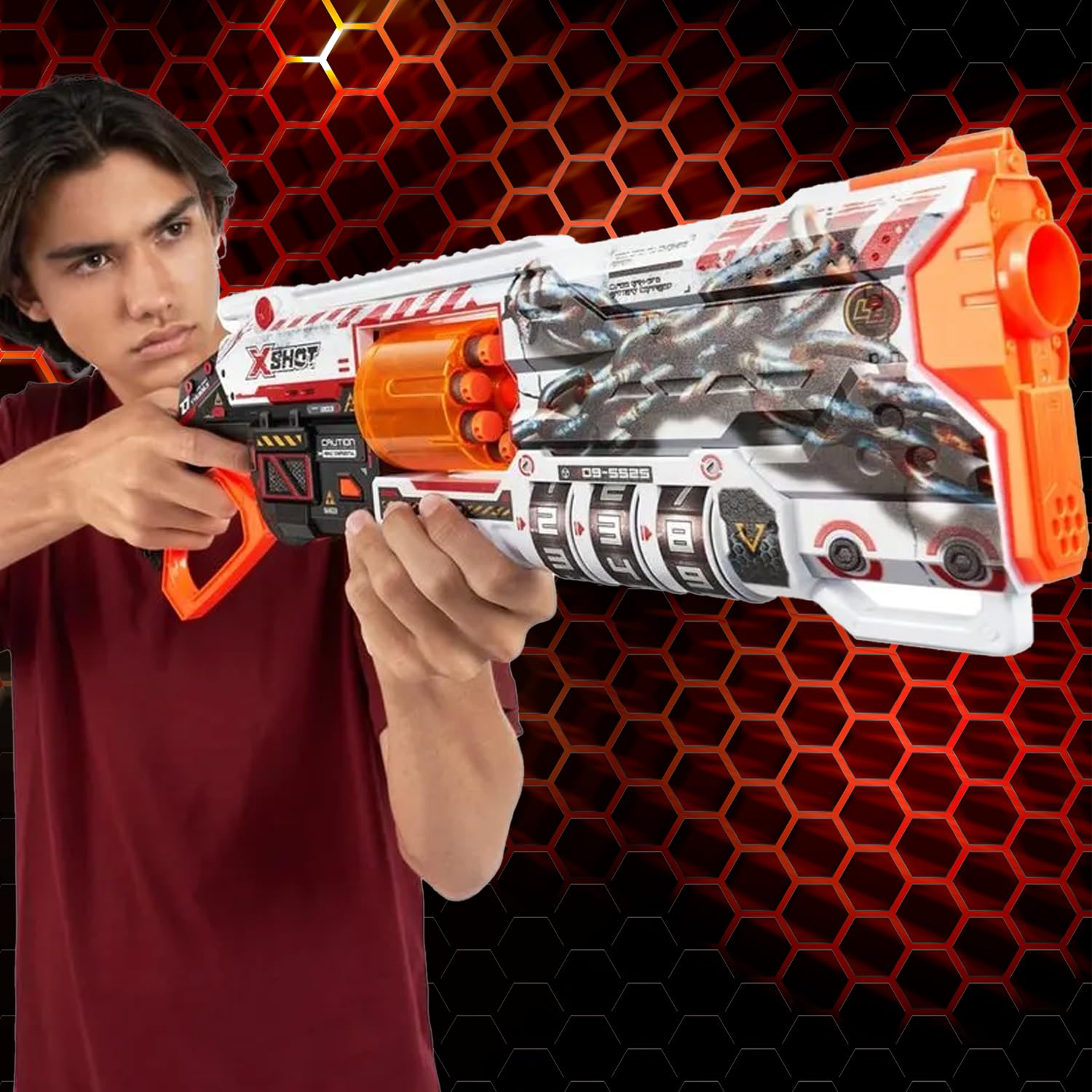 Candide, X-Shot, Lançador de Dardos, Skin Lockable Blaster - 16