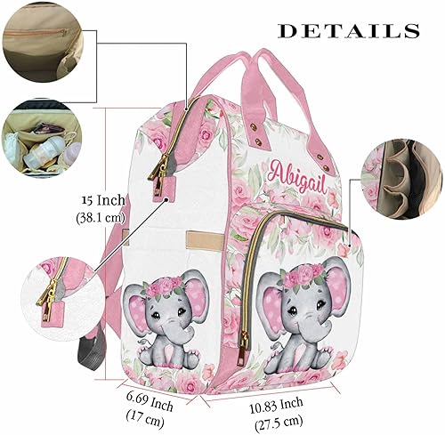 Miniatura 2 de Newcos Bolsa de pañales personalizada para lactancia, bolsa de pañales para bebé, mochila de viaje casual para mamá, 0317-3, Mochilas Daypack