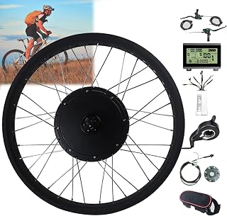 Oiyekntd 20" 26" Snow Electric Bike Conversion Kit, 72V 3000W EBike Hub Motor Set, Direct Drive Rear Wheel for Battery E-Bike, Electric Bicycle with LCD Panel,72V3000W-20inch