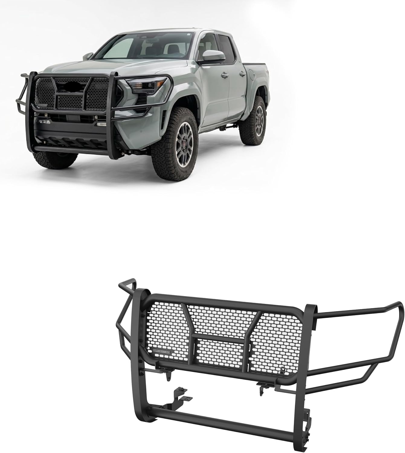 Black Horse Rugged Heavy Duty Grille Guard Modular Black Compatible with 2024-2026 Toyota Tacoma-RU-TOTA24-B