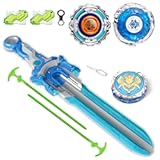 Battling Toys 2PCS&comma; Battle Set with Spinning Top & Sword Launcher for Kids Boys Girls Age 5&plus;&comma; Gale Wings & Standard Series