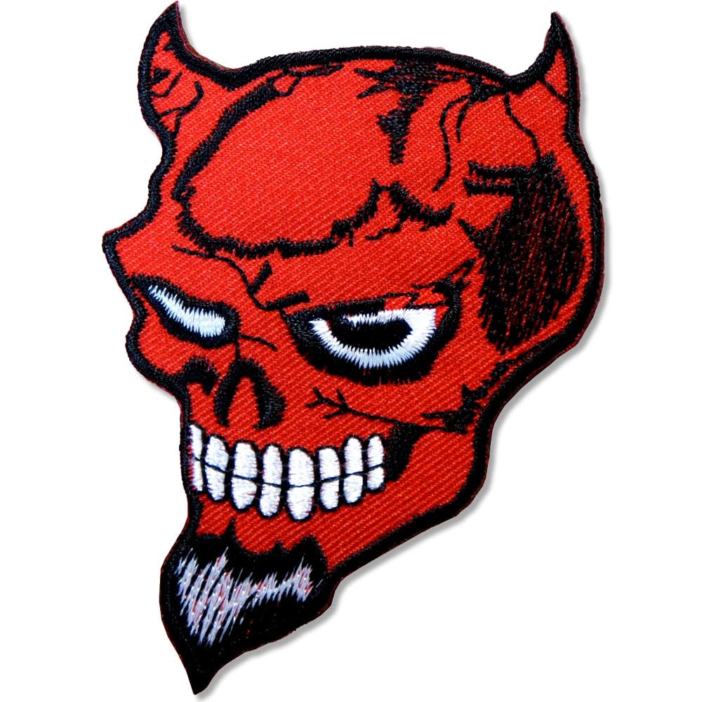 刺繍パッチSKULL ビンテージ スカル パッチ ワッペン 骸骨 頭蓋骨