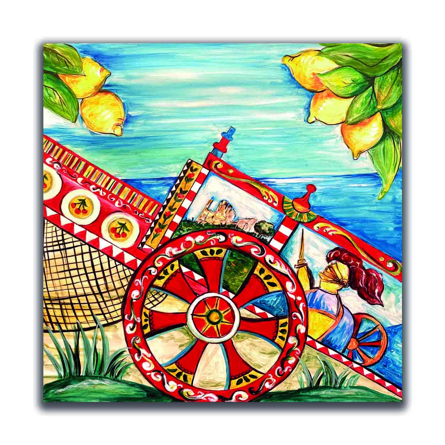 DIAMOND HOME Dipinto a Mano Acrilico su Tela con Telaio d'Abete da 3 cm - Quadro Materico con Dettagli a Rilievo - Made in Italy da Pittori Specializzati (80 x 80 cm) B 034