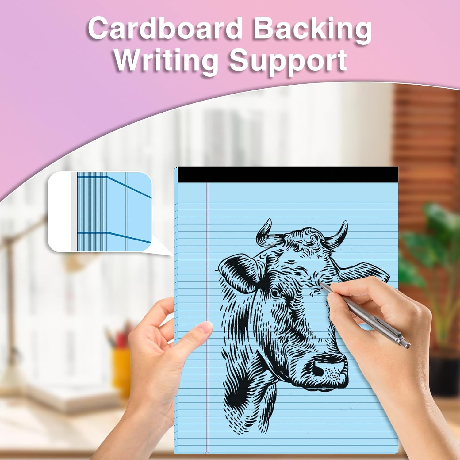 3 Pcs Legal Pads 8.5 x 11 Colored Note Pads 8.5 x 11 Notepad Total 75 Sheets, Micro Perforated Writing Pads Lined Paper College Ruled Pad of Paper Notebook To-Do List for School & Office Supplies thumbnail