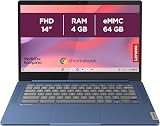 Lenovo IdeaPad Slim 3 Chrome 14M868 - 14" FHD Laptop (MediaTek Kompanio 520, 4GB RAM, 64GB SSD, Arm Mali-G52 2EE MC2 GPU, Chrome OS) French Version AZERTY Keyboard - 1