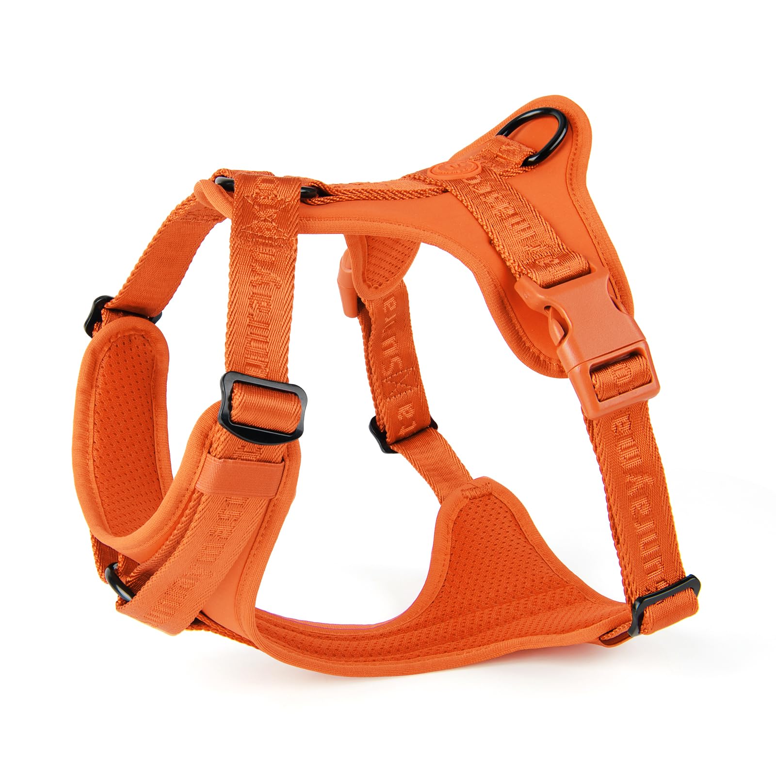 Sunraymascota Dog Harness No Pull Dog Harness Lycra Elastic Padding, Adjustable, Breathable Mesh Vest, for Easy Walking & Training, Easy On/Off for Small Medium Large Dogs (Orange,S)