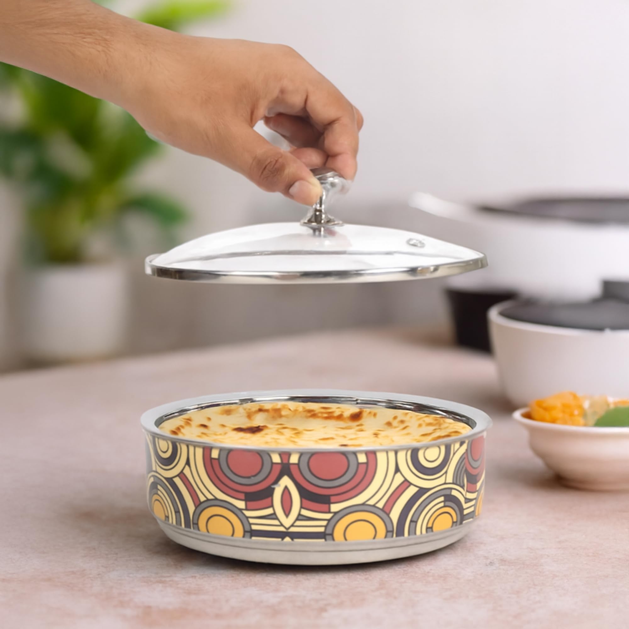 The Better Home Cacerola aislada de acero inoxidable para Roti (1,5 L) | Cajas calientes para cocina | Juego de cuencos para servir | Artículos de regalo de cocina | Caja de almacenamiento Roti | Caja