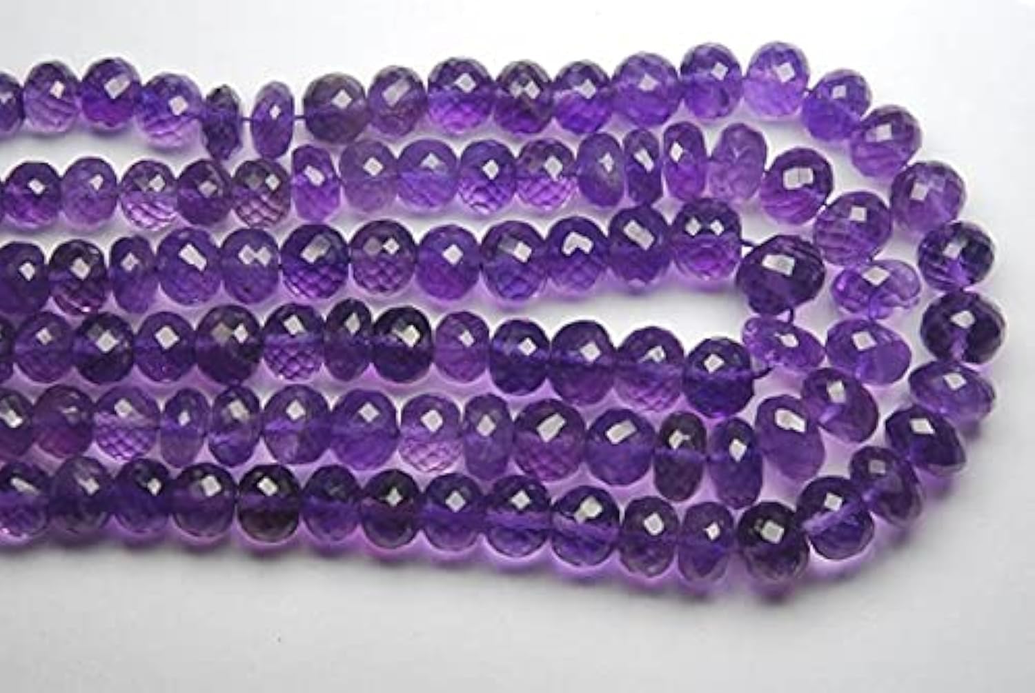 Améthyste violette naturelle en perles facettées pour créer vos bracelets bien-être
