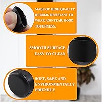 Vista 3 de 48 tapas plegables para patas de silla, tapas de mesa de PVC de 5/8 pulgadas, fundas redondas para patas de silla, protectores de suelo y tapas