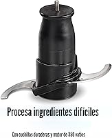 Vista 6 de Hamilton Beach - Picador de verduras eléctrico y mini procesador de alimentos, 3 tazas, 350 vatios, para picar, cortar y hacer puré, negro (72850)