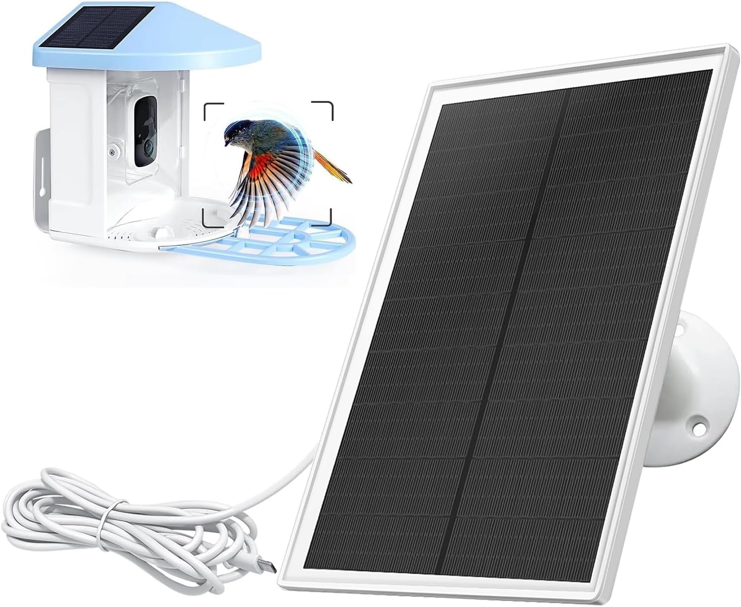 6W Solar Charger for Netvue Bird Feeder Camera with 9.8ft Waterproof Cable 6W Solar Charger for Netvue Bird Feeder Camera with 9.8ft Waterproof Cable