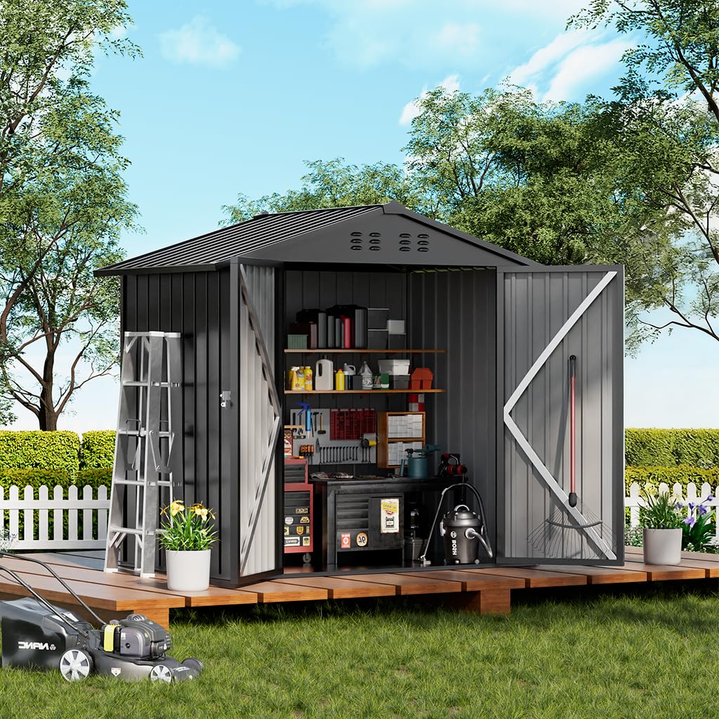 Amazon.com : COMHOMA Outdoor Storage Shed Metal Garden Tool House