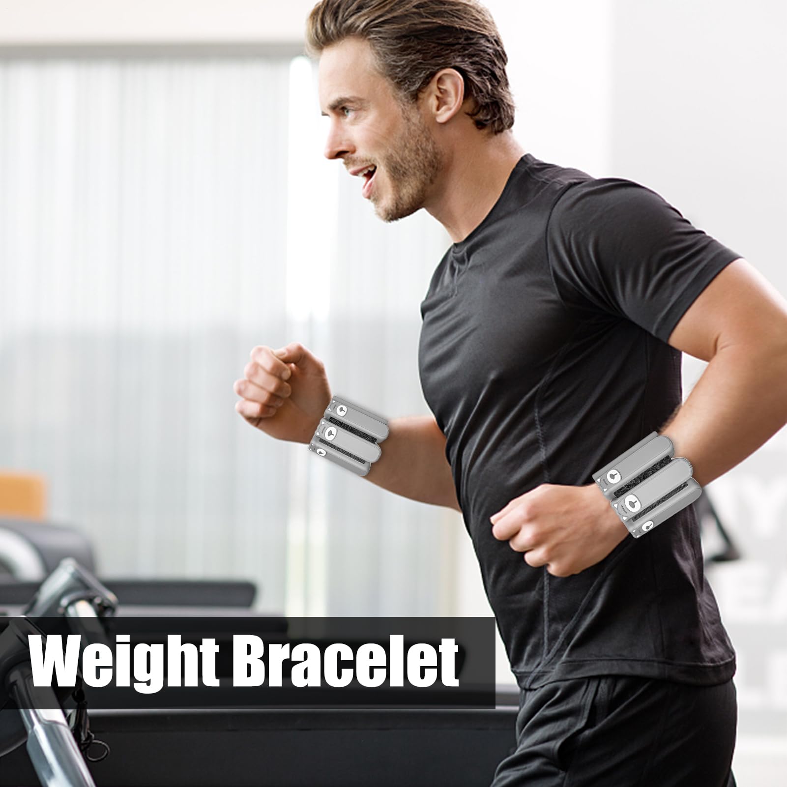Wrist Ankle Weights, 2 regulowane silikonowe ciężary do nóg, wygodny pasek z obciążeniem, sprzęt pilates do chodzenia, fitnessu, aerobiku, treningu siłowego, 6,93 x 3,03 x 0,63 cala
