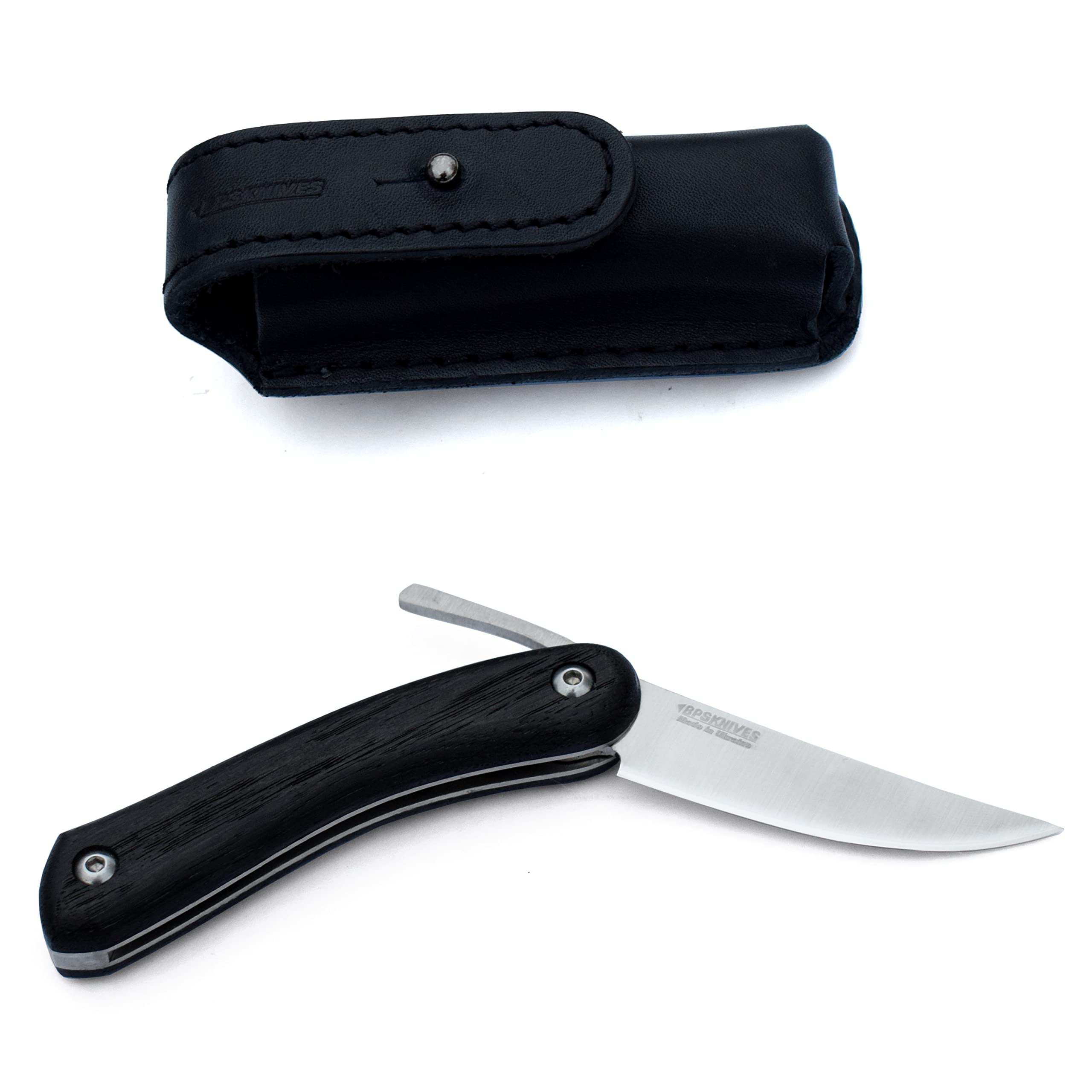 Amazon.com : BPS Knives Friction Folder - Pocket Knife with Leather Case -  Folding Knife for EDC - Outdoor Camping Knife - Utility Knife - Folding  Pocket Knife with Dark Oak Handle : Sports & Outdoors