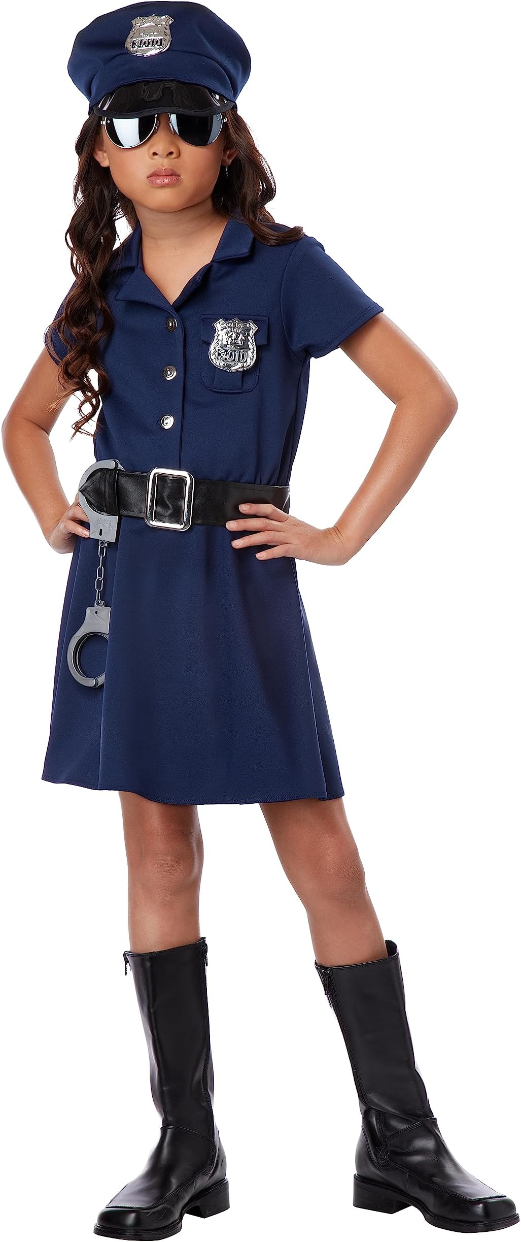 Girls Police Officer Costume Small (6-8)