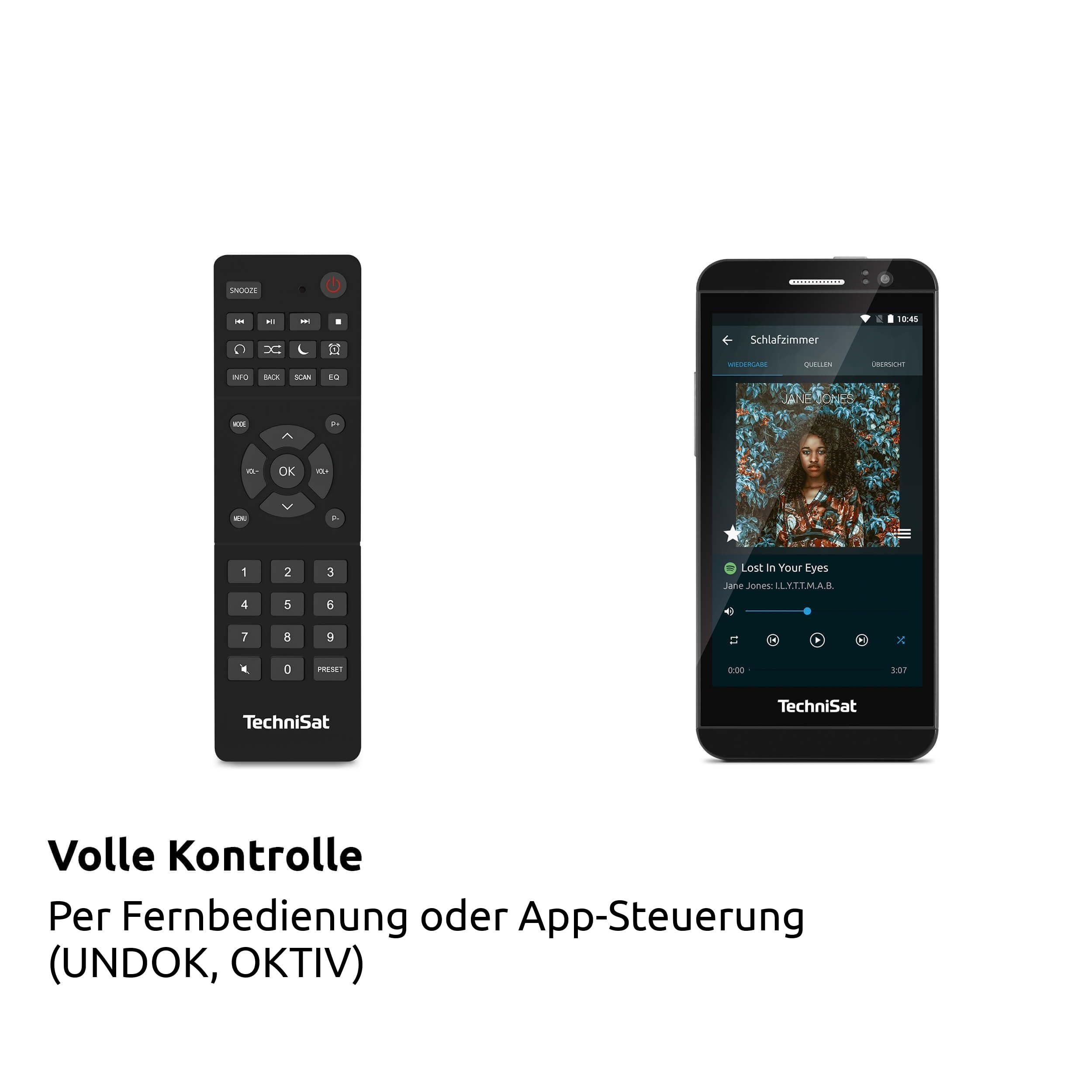TechniSat DIGITRADIO 143 CD (V3) – Digital HiFi-Tuner, Internetradio (DAB+, UKW, Bluetooth-Audiostreaming, Spotify Connect, CD-Player, WLAN, Breite 43,5 cm, App-Steuerung, Fernbedienung) Schwarz