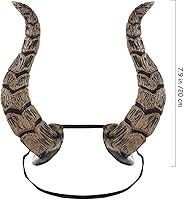Vista 2 de TOYANDONA 1 diadema de cuernos de Halloween, cuerno de oveja para cosplay, accesorios de disfraz de Halloween, Como se muestra