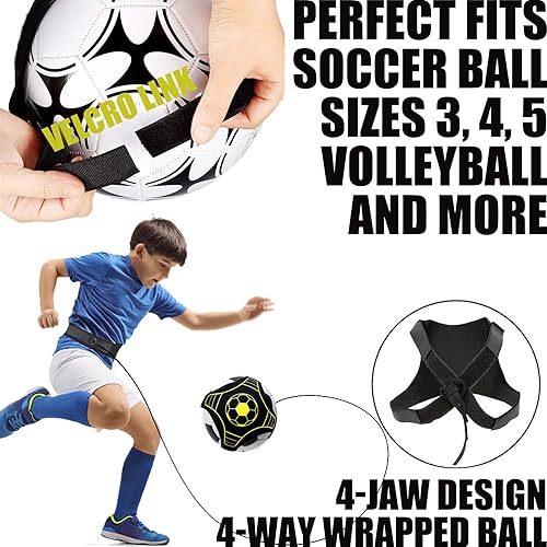 Miniatura 4 de Tuxiaobu Entrenador de tiro de fútbol, equipo de entrenamiento de fútbol para niños y adultos, ajustable, habilidades de control de fútbol,