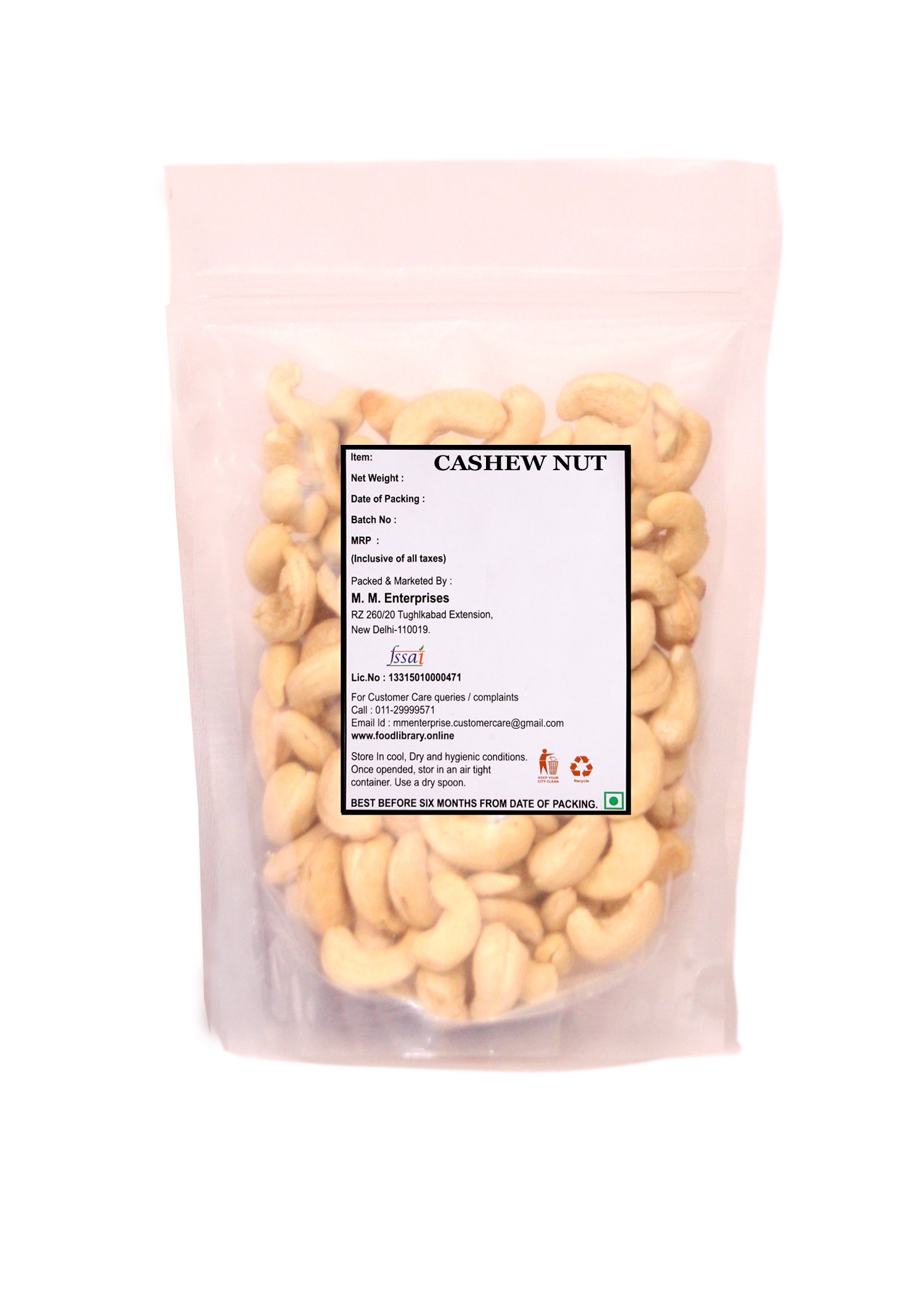 Food Library The Magic Of Nature Cashew Nuts - Kaju (200 g) 1