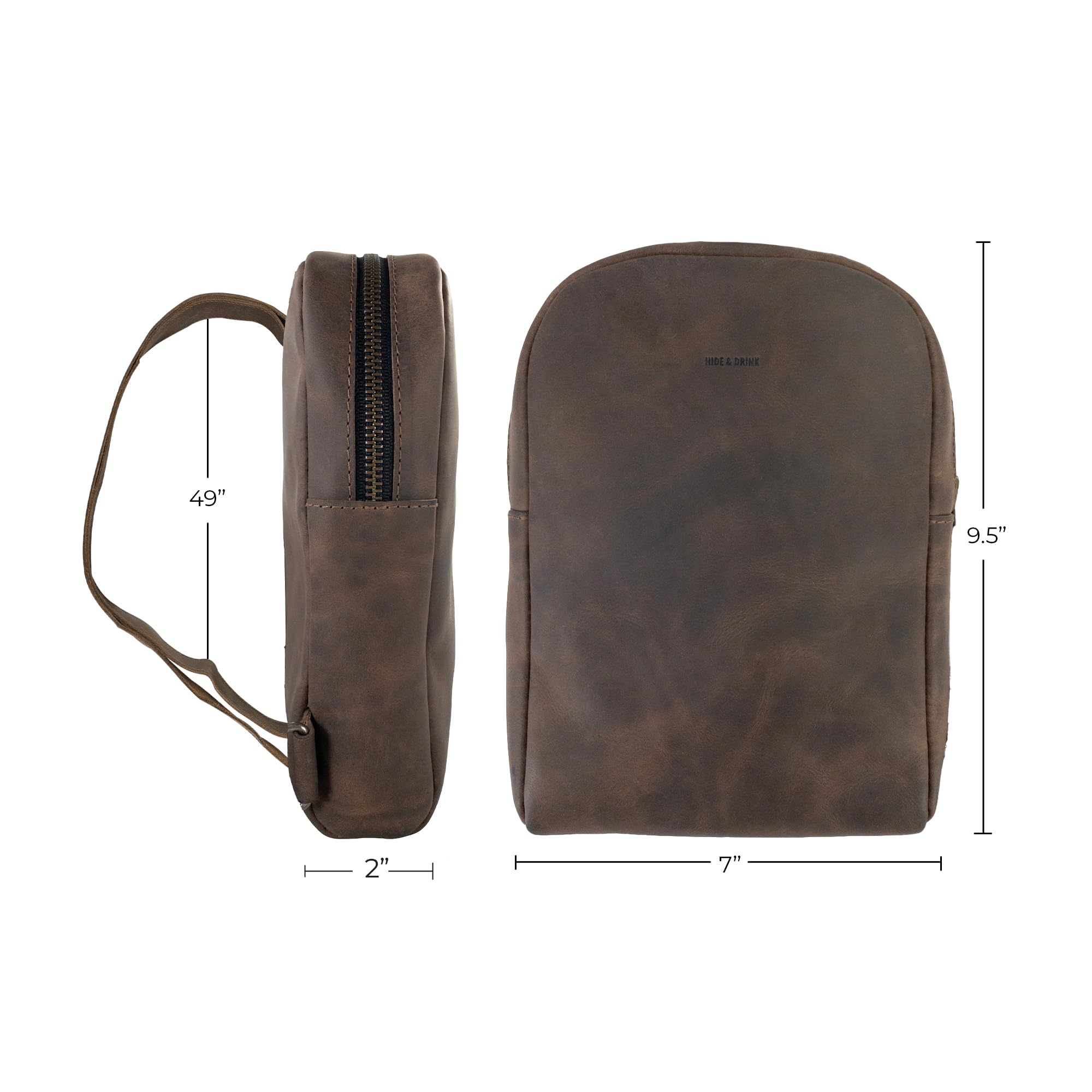 Bolso cruzado redondeado con correa ajustable, bolsa tipo mensajero, accesorio de viaje, cuero de grano completo, hecho a mano, marrón bourbon, Bourbon Marrón 6